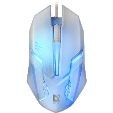 Мышь проводная Defender Cyber MB-560L белый, 1200 dpi, USB, кнопки - 3