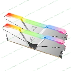 Оперативная память NETAC Shadow, DDR4, 16Gb (2x8Gb), 3200MHz, CL14, DIMM, с радиаторами, RGb, серебристый