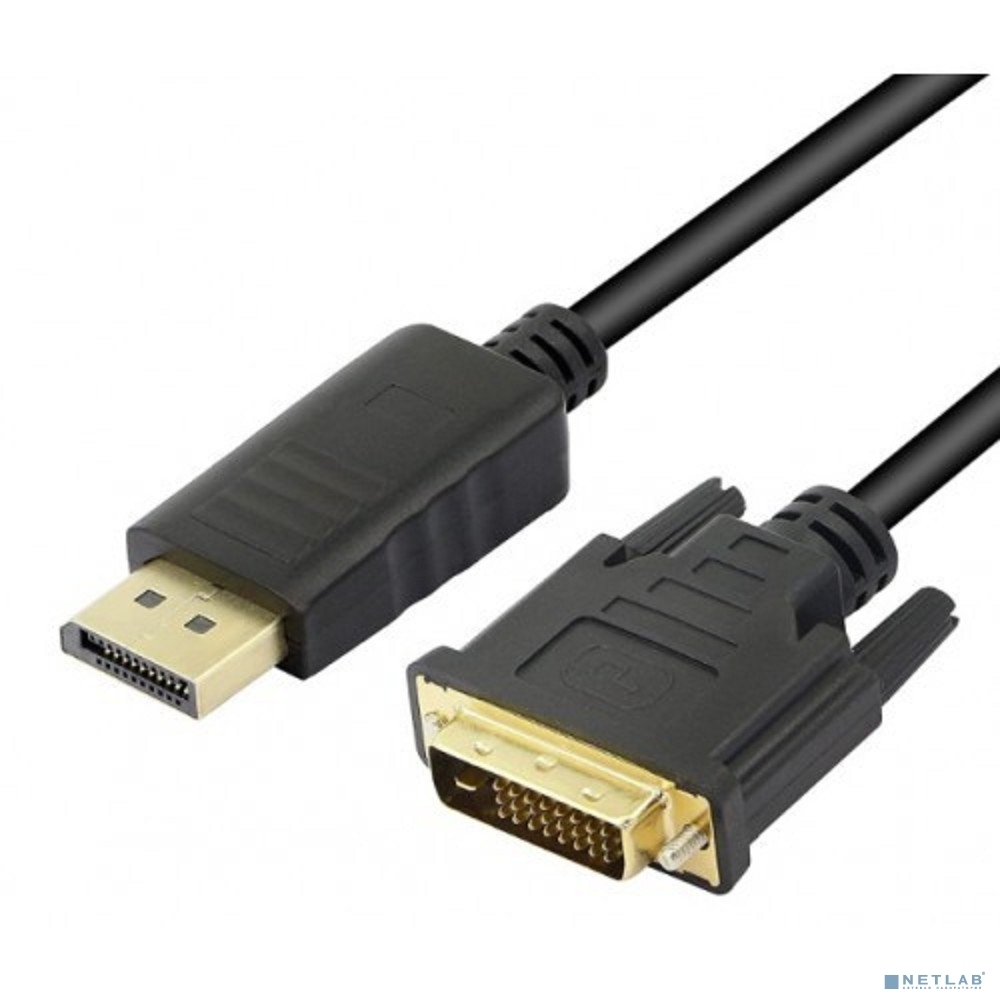 Кабель-переходник KS-is KS-780-3 2K DisplayPort 20M на DVI-D dual link 24+1F 3м