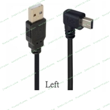 Кабель USB Type A на Mini USB угол влево 0,5 м