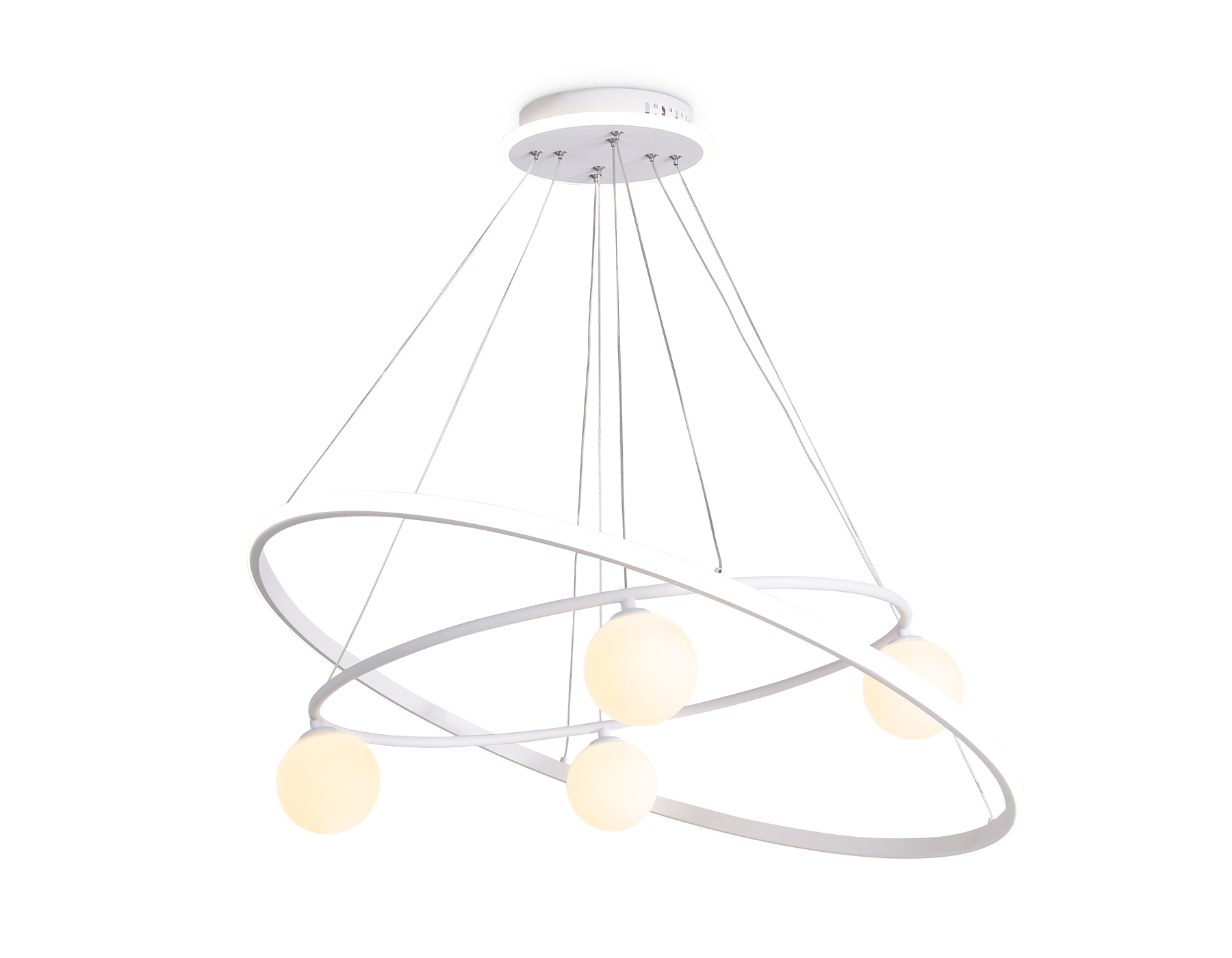 Светильник Ambrella light FL66326/1+4 WH белый 92W 3000K-6400K+G9/4 D800/600*1200 (ПДУ ИК)