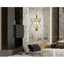Настенный светильник Ambrella light LH41029/2 BS/CL латунь/прозрачный E14*2 max 40W 310*180*460