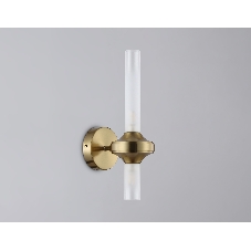 Настенный светильник Ambrella light LH55362/2 BS/CL латунь/прозрачный G9/2 max 30W 150*100*320