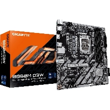 Материнская плата Gigabyte B860M D3W, LGA1851, Intel B860, 4xDDR5, 4xSATA, 2xM.2, 1xPCIe 5.0 x16, 2xPCIe 4.0 x4, 1xHDMI, 2xDisplayPort, 1x 1Gb LAN, 3xUSB 3.2 Gen 1, 3xUSB 2.0, 3x3.5 мм, 7.1, microATX