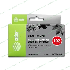 Картридж струйный Cactus CS-PFI102MBK черный матовый (130мл) для Canon iPF500/iPF600/iPF700/MFP M40/iPF765/LP17/LP24