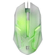 Мышь проводная Defender Cyber MB-560L белый, 1200 dpi, USB, кнопки - 3