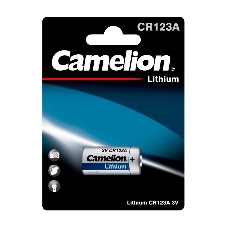 Батарея Camelion CR123A BL-1 (CR123A-BP1, батарейка фото,3В)