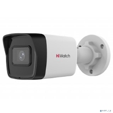 Камера HiWatch IP 2Мп уличная цилиндрическая, EXIR ИК 30м, 1/2.9 CMOS, 1920х1080@25к/с, объектив 2.8мм, угол 104, мех ИК-фильтр; 0.01Лк@F2.0, H.265/H.265+/H.264/H.264+/MJPEG ROI, коридорный режим, DWDR, 3D DNR, BLC, Smart ИК, обнаружение движения 2.0, IP67, -40...+60C, DC12В/PoE, 6.5Вт