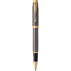 Ручка роллер Parker IM Premium Grey Core GT (2213778), F, черные чернила, подарочная коробка