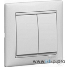 Переключатель Legrand 774408 2напр 2клав 10A Valena белый