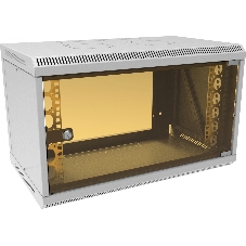 Шкаф коммутационный Suprlan (05-1060) настенный 6U 600x350 мм пер. дв. стекл направл. под закл. гайки 70 кг RAL 7035 285 мм 13.3 кг 360 мм