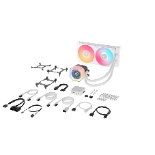 Система жидкостного охлаждения Water Cooling System Corsair iCUE LINK TITAN 240 RX LCD (240мм, белый, RGb/Fans: 2x120мм, 73.5CFM, 36dBA, 2100RPM/S: 1851, 1700, AM5, AM4)