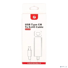 Кабель-переходник USB 3.1 Type-C -->RJ-45 1000Mbps Ethernet, Aluminum Shell, 0.15м VCOM DU320M