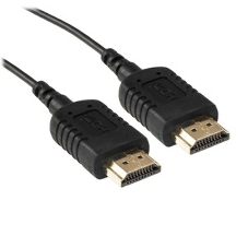 Кабель HDMI Wize WAVC-HDMIUS-1.8M 1.8 м, v.2.0, 19M/19M, 4K/60 Hz 4:4:4, 36 AWG, HDCP 2.2,ультратонкий, позол.разъемы, черный, пакет