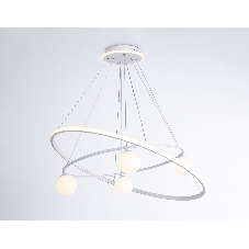 Светильник Ambrella light FL66326/1+4 WH белый 92W 3000K-6400K+G9/4 D800/600*1200 (ПДУ ИК)