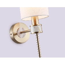 Настенный светильник Ambrella light LH72375 DBS/WH темная латунь/белый E14 max 40W 190*120*370