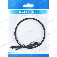 Патч-корд Vention прямой UTP cat.6, RJ45 - 2м. плоский черный