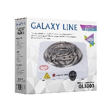 Плита настольная электрическая Galaxy Line GL 3003, белый, электрическая, 1000 Вт
