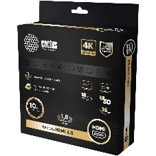 Кабель аудио-видео Cactus CS-HDMI.2-1.8 HDMI (m)/HDMI (m) 1.8м. позолоченные контакты черный