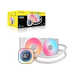 Система жидкостного охлаждения Water Cooling System Corsair iCUE LINK TITAN 240 RX LCD (240мм, белый, RGb/Fans: 2x120мм, 73.5CFM, 36dBA, 2100RPM/S: 1851, 1700, AM5, AM4)