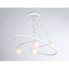Светильник Ambrella light FL66326/1+4 WH белый 92W 3000K-6400K+G9/4 D800/600*1200 (ПДУ ИК)