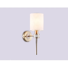 Настенный светильник Ambrella light LH72375 DBS/WH темная латунь/белый E14 max 40W 190*120*370