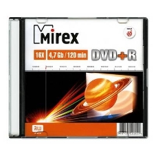 Диск DVD+R Mirex 4.7 Gb, 16x, Slim Case (1), (1/200)