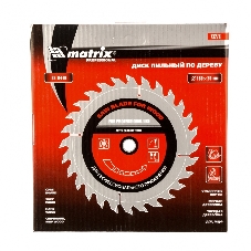 Пильный диск по дереву Matrix, ф160 х 20 мм, 36 зубьев + кольцо 20/16