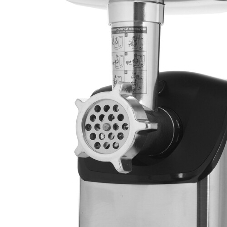 Мясорубка электрическая ARESA AR-2107 серебристый, 2500 Вт, 2.8 кг/мин, реверс, защита от перегрузки, насадки - 5