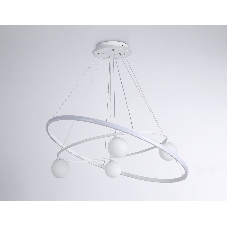 Светильник Ambrella light FL66326/1+4 WH белый 92W 3000K-6400K+G9/4 D800/600*1200 (ПДУ ИК)