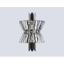 Настенный светильник Ambrella light LH41032/2 BK/CL черный/прозрачный E14*2 max 40W 310*180*460