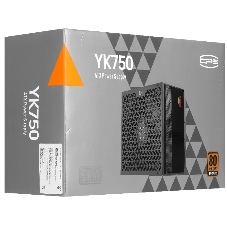 Блок питания PCCooler YK750, 750Вт, 80+ Bronze, 135мм, немодульный, черный