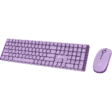 Комплект клавиатура+мышь AULA AC306 беспроводной, USB, 1600 DPI, сиреневый
