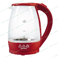 Чайник электрический Мастерица ЕК-1801G, рубин, 1.8 л, стекло, 1850 Вт