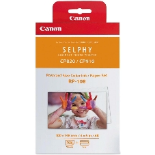 Набор Canon RP-108 (8568B001) бумага (10x15см) и цветные красители для SELPHY CP1200. 108 страниц.