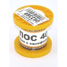 Припой ПОС-40 диаметр 0,5 мм с канифолью 50 гр Припой ПОС-40 диаметр 0,5 мм с канифолью 50 гр