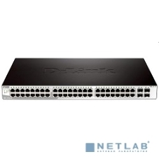 Коммутатор D-Link DGS-1210-52/F1A, 48×1 Гбит/с + 4×1 Гбит/с SFP, управляемый