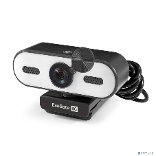 Веб-камера ExeGate eStudio EW-722 2560x1440, 30 кадр/с, USB Type-A, микрофон (2 шт, шумоподавление), автоматическая фокусировка, автоосвещение, шторка приватности, универсальное крепление