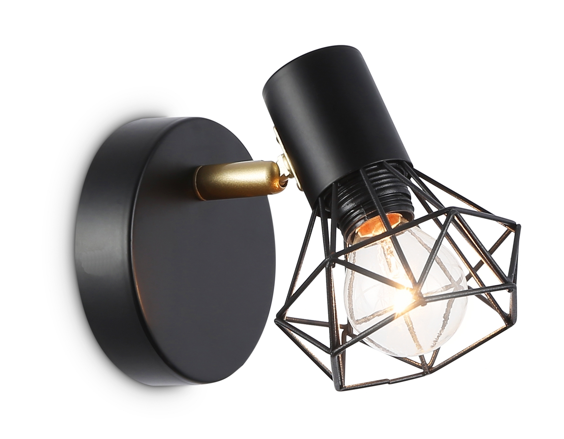 Светильник Ambrella light TR8655 BK/GD черный/золото E14 max 60W 170*100*140