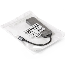 USB-концентратор ExeGate DUB-31C/PD/H (кабель-адаптер USB Type-C --> 3xUSB3.0 + PD 60W + HDMI 4K@30Hz, Plug&Play, серый)