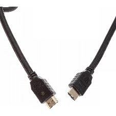 Кабель аудио-видео Cactus CS-HDMI.2-2 HDMI (m)/HDMI (m) 2м. позолоченные контакты черный
