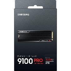 Накопитель SSD 2Tb Samsung 9100 PRO, M.2, PCI-E 5.0 x4, TLC 3D NAND R/W - 14700 (14800)/13400 (13300) Mb/s с радиатором