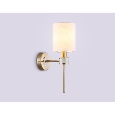 Настенный светильник Ambrella light LH72375 DBS/WH темная латунь/белый E14 max 40W 190*120*370