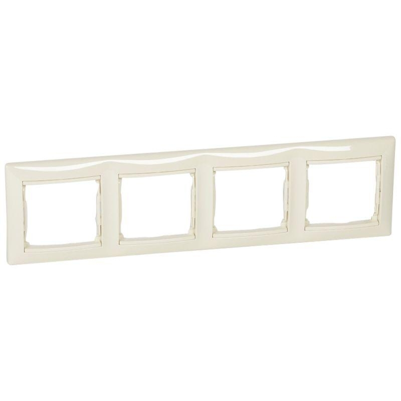 Рамка Legrand 774354 VALENA 4 ПОСТА ГОРИЗОНТАЛЬНЫЙ МОНТАЖ СЛОНОВАЯ КОСТЬ