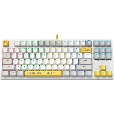 Клавиатура проводная A4Tech Bloody S87 Energy (S87 USB ENERGY WHITE) USB белый/желтый