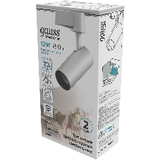 Светильник Gauss трековый цилиндр 12W 950lm 4000K 180-220V IP20 55x190мм белый LED 1/40