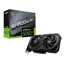 Видеокарта MSI RTX 5060 Ti 16G SHADOW 2X OC PLUS, NVIDIA RTX 5060 Ti, 16 ГБ GDDR7, 128 бит, PCI-e 5.0, 1xHDMI, 3xDP, 2617 МГц