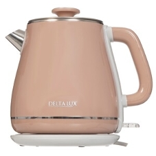 Чайник электрический Delta LUX DE-1019 (1,8 л, металл/пластик) коричневый