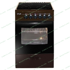 Плита электрическая Лысьва EF4011MK00 коричневый, конфорок 4 электрических, духовка 57 л, 50 см x 84 см x 60 см (без крышки)