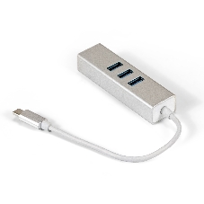 Кабель-адаптер ExeGate EXE-77C-45 (USB3.0 Type-C --> 3xUSB3.0 + 1xRJ45 UTP 1000Mbps RLT8153)